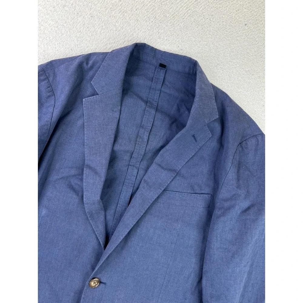 J.Crew Ludlow Blazer Mens 40R Blue Cotton Linen Slim Unstructured Somelos Coat